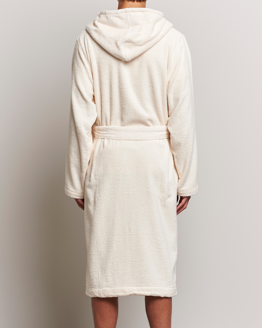 Men | Pyjamas & Robes | Tekla | Organic Terry Hooded Bathrobe Ivory