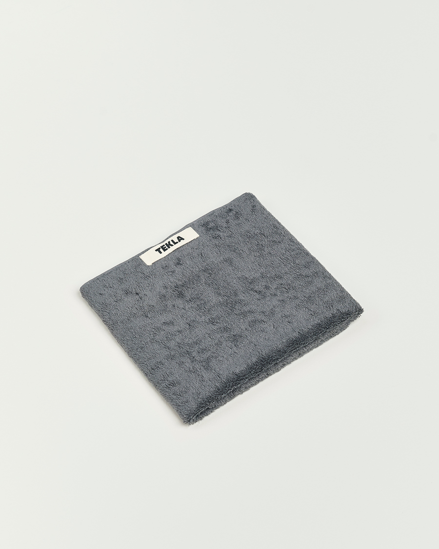 Men | Towels | Tekla | Organic Terry Hand Towel Charcoal Grey
