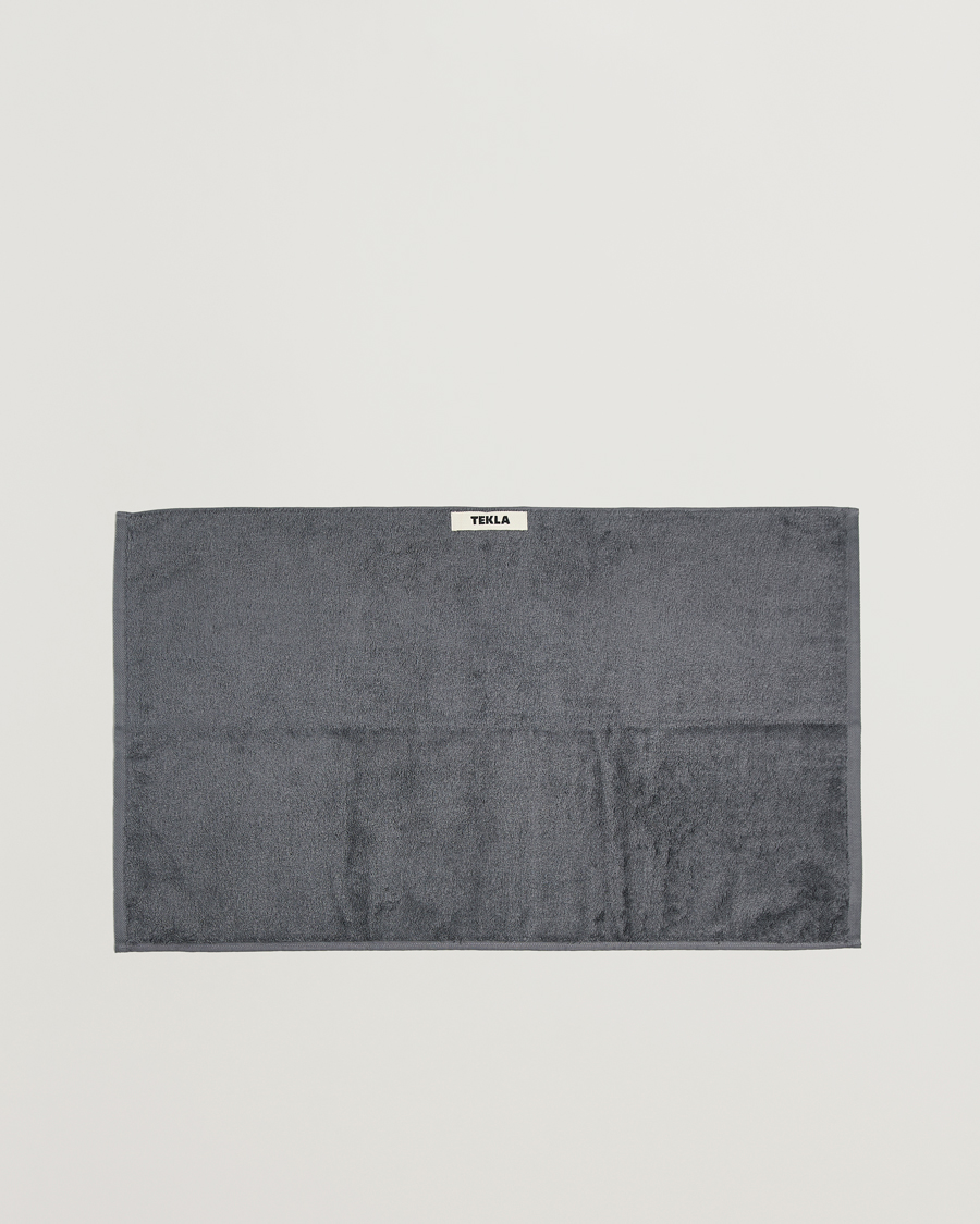 Men | Towels | Tekla | Organic Terry Hand Towel Charcoal Grey
