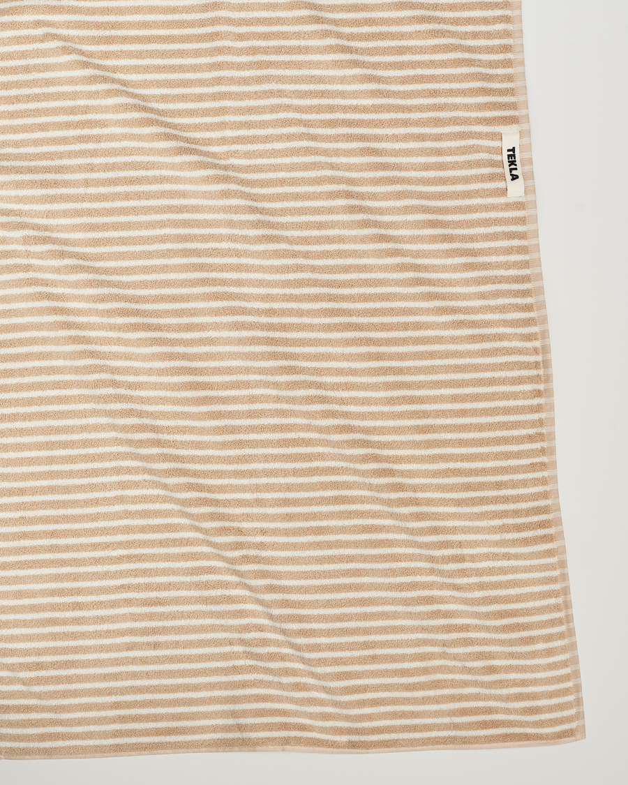 Men | Towels | Tekla | Organic Terry Bath Towel Ivory Stripe