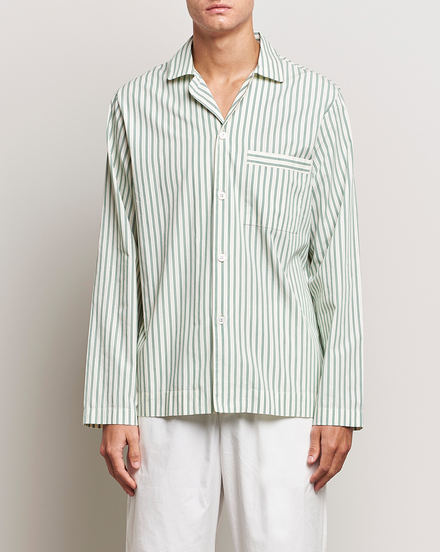 Men | Pyjamas & Robes | Tekla | Poplin Pyjama Shirt Clover Stripes