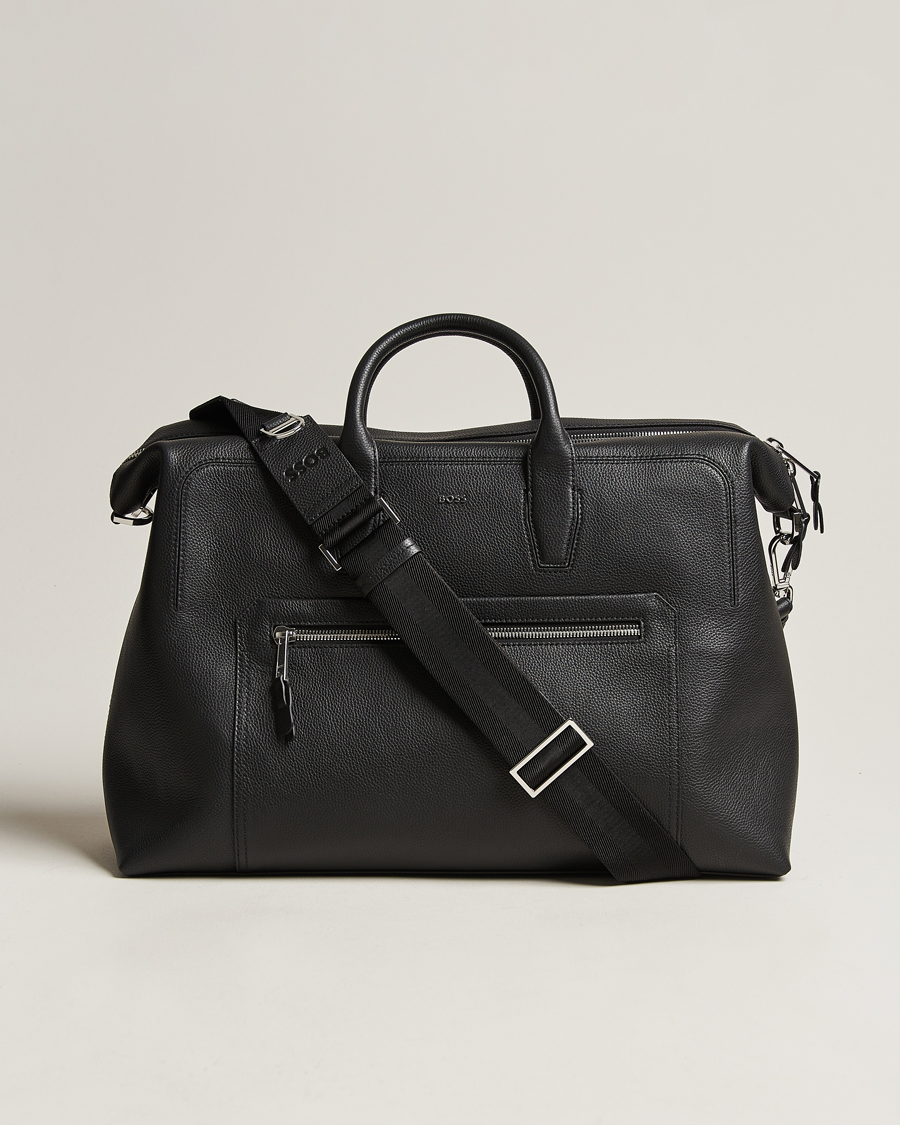 Men | Bags | BOSS BLACK | Highway Leather Holdall Black