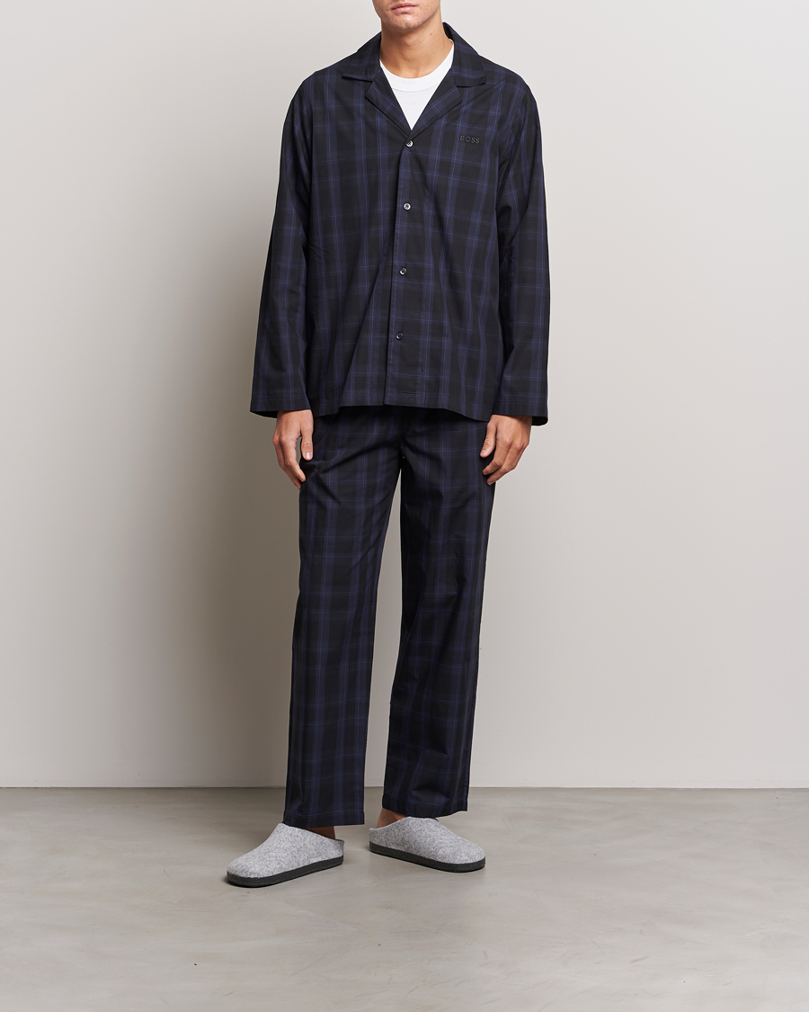 Men | Pyjamas & Robes | BOSS BLACK | Urban Checked Pyjama Set Blue Multi
