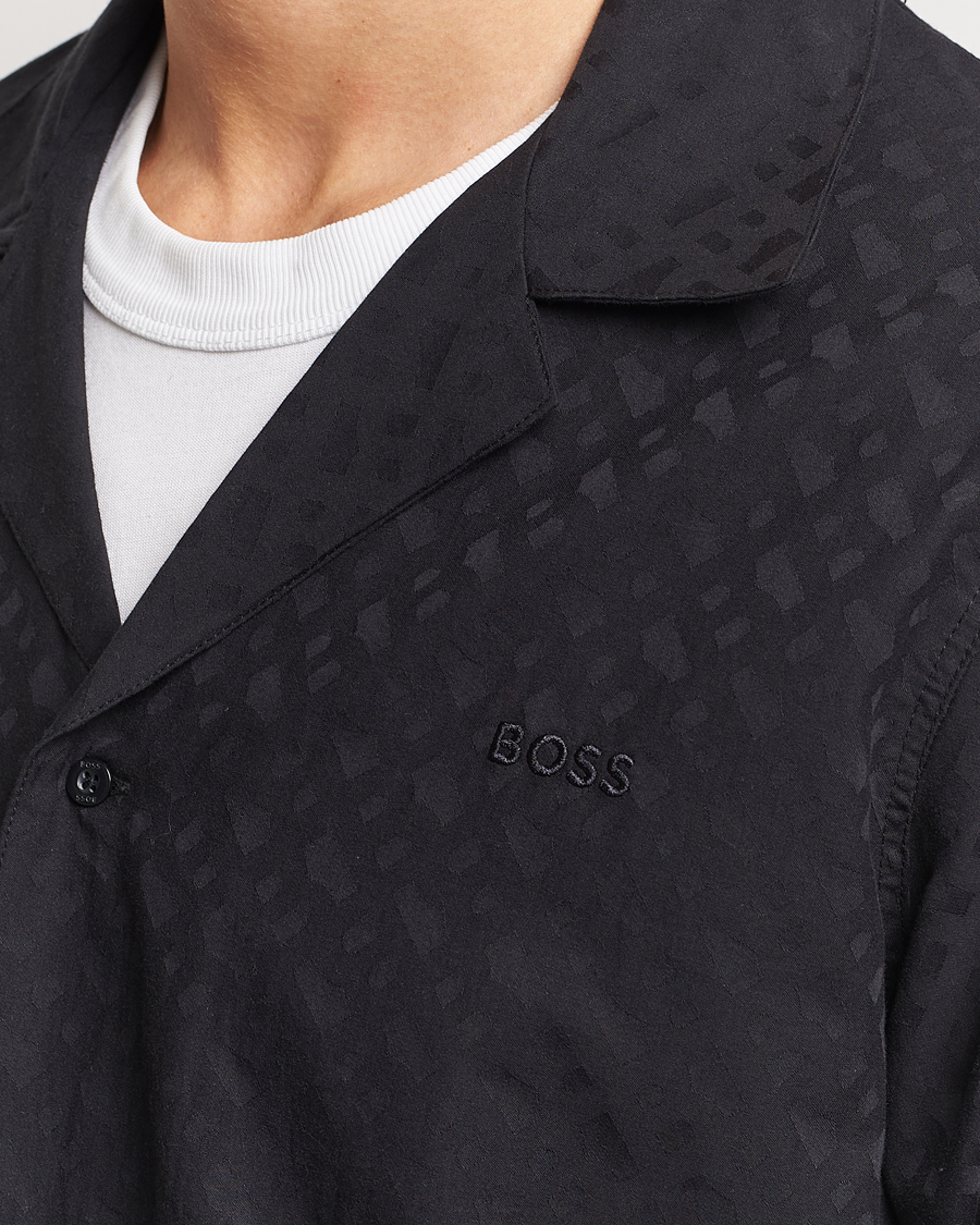 Men | Pyjamas & Robes | BOSS BLACK | Premium Monogram Pyjama Set Black