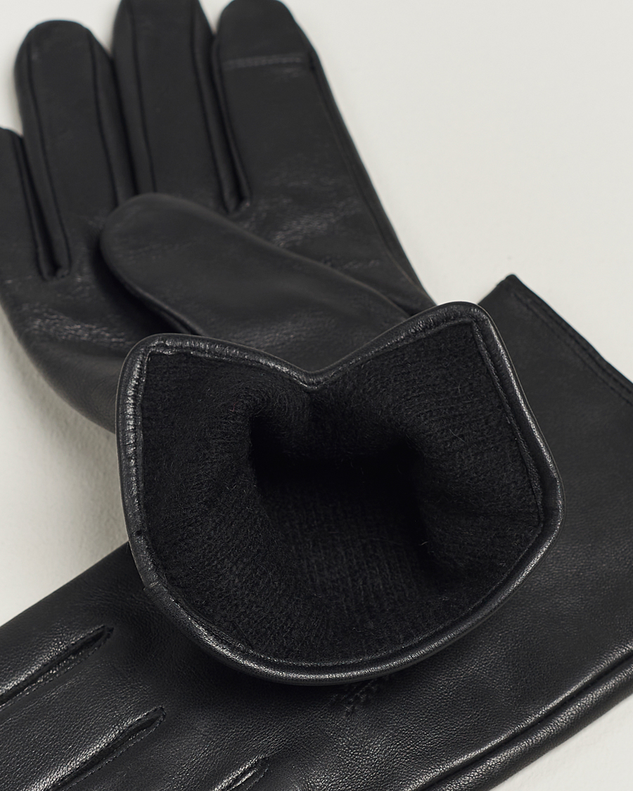 Men | BOSS BLACK Hainz Leather Gloves Black | BOSS BLACK | Hainz Leather Gloves Black