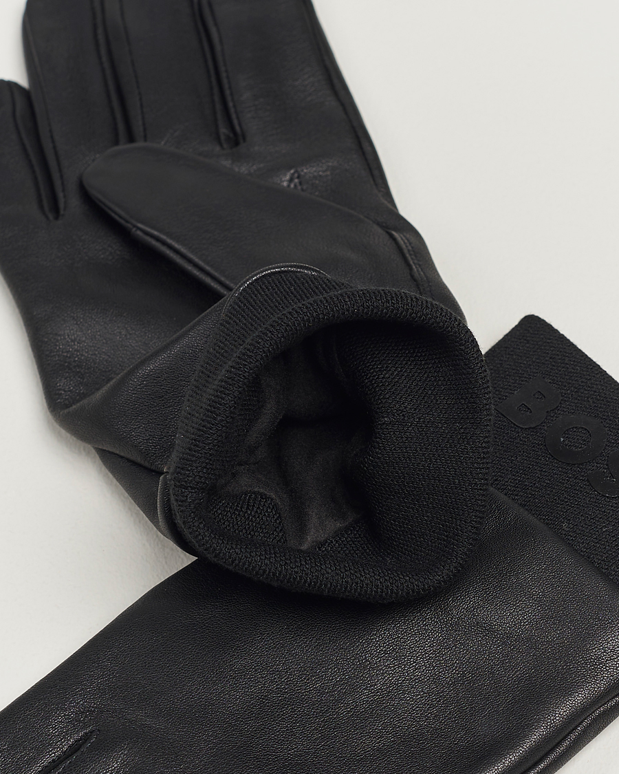Men | BOSS BLACK Hyden Leather Glover Black | BOSS BLACK | Hyden Leather Glover Black