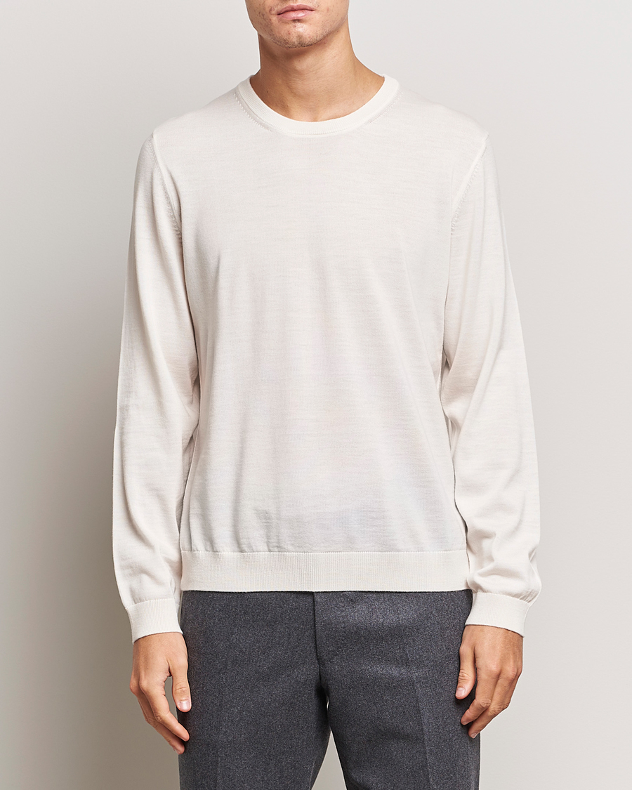 Men |  | BOSS BLACK | Leno Knitted Sweater Open White