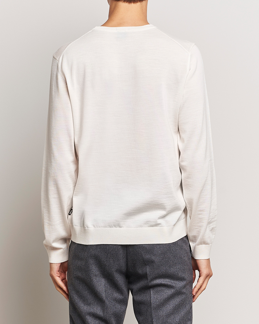 Men | Sweaters & Knitwear | BOSS BLACK | Leno Knitted Sweater Open White