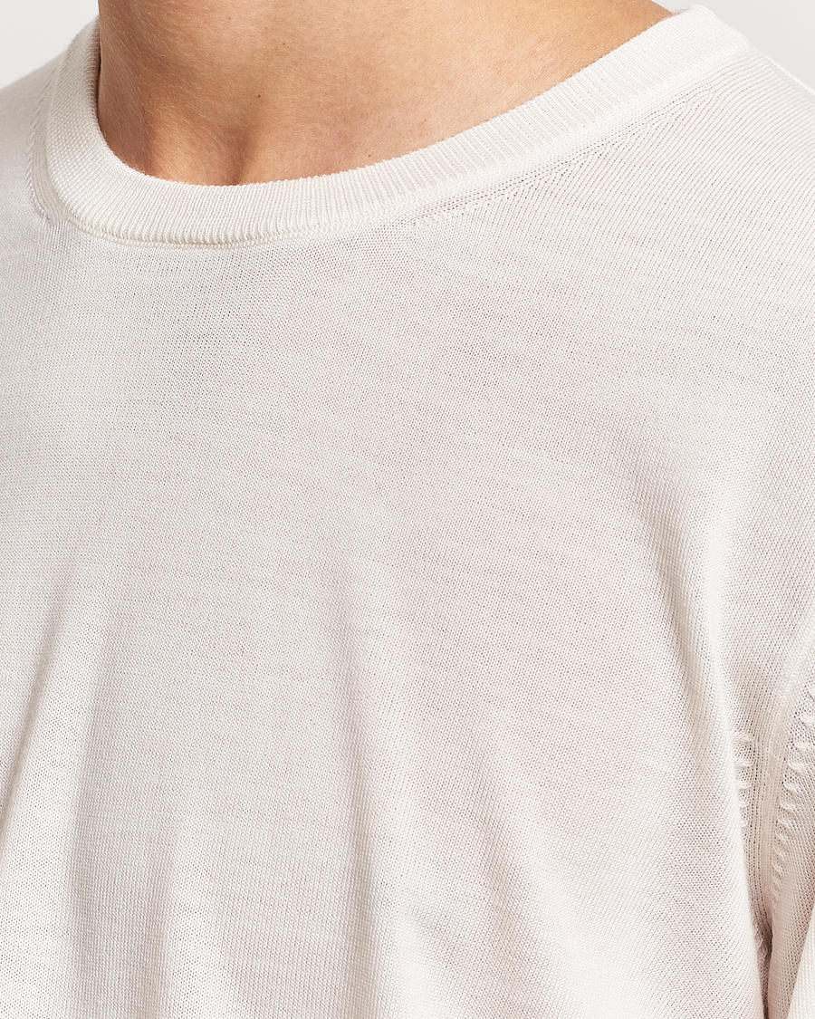Men | Sweaters & Knitwear | BOSS BLACK | Leno Knitted Sweater Open White