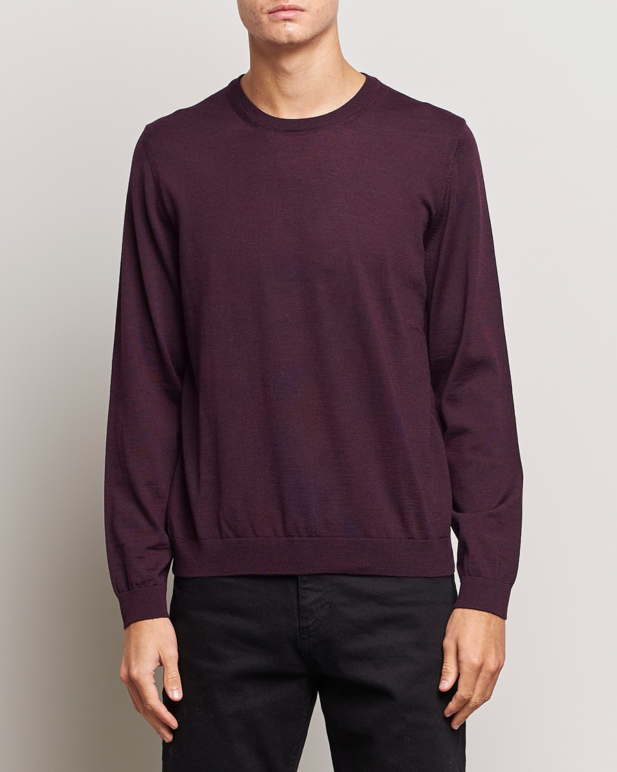 Men |  | BOSS BLACK | Leno Knitted Sweater Dark Red