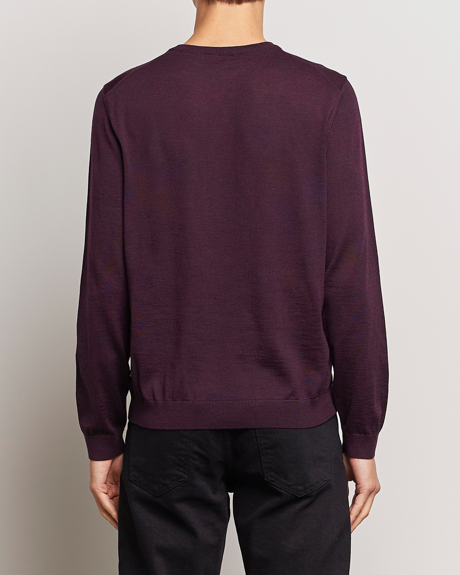 Men | Sweaters & Knitwear | BOSS BLACK | Leno Knitted Sweater Dark Red