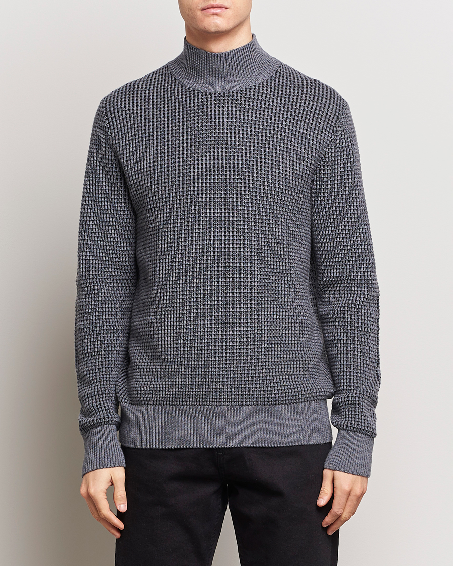 Men | Sweaters & Knitwear | BOSS BLACK | Maurelio Heavy Knitted Polo Medium Grey