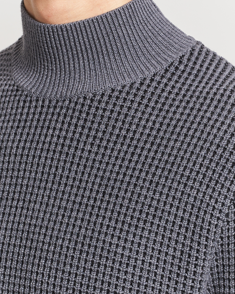 Men | Sweaters & Knitwear | BOSS BLACK | Maurelio Heavy Knitted Polo Medium Grey