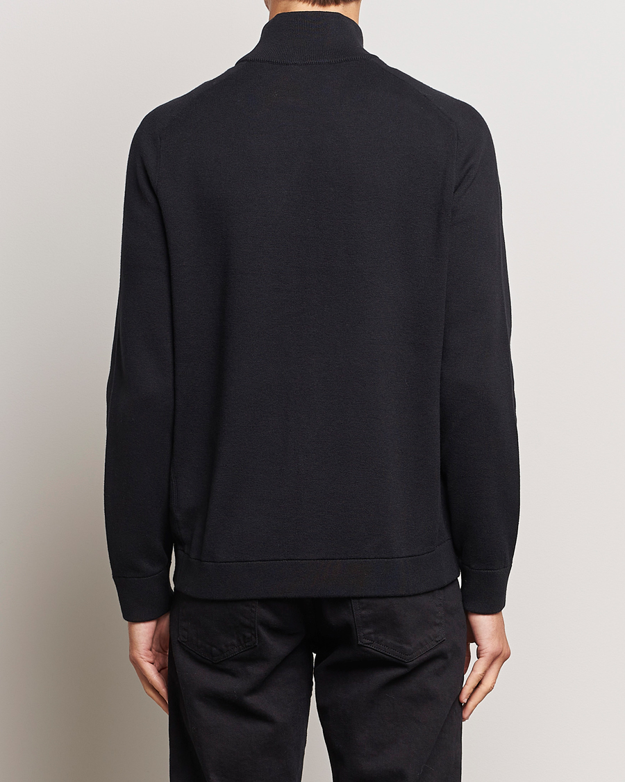 Men | Sweaters & Knitwear | BOSS BLACK | Medesimo Hybrid Full Zip Black