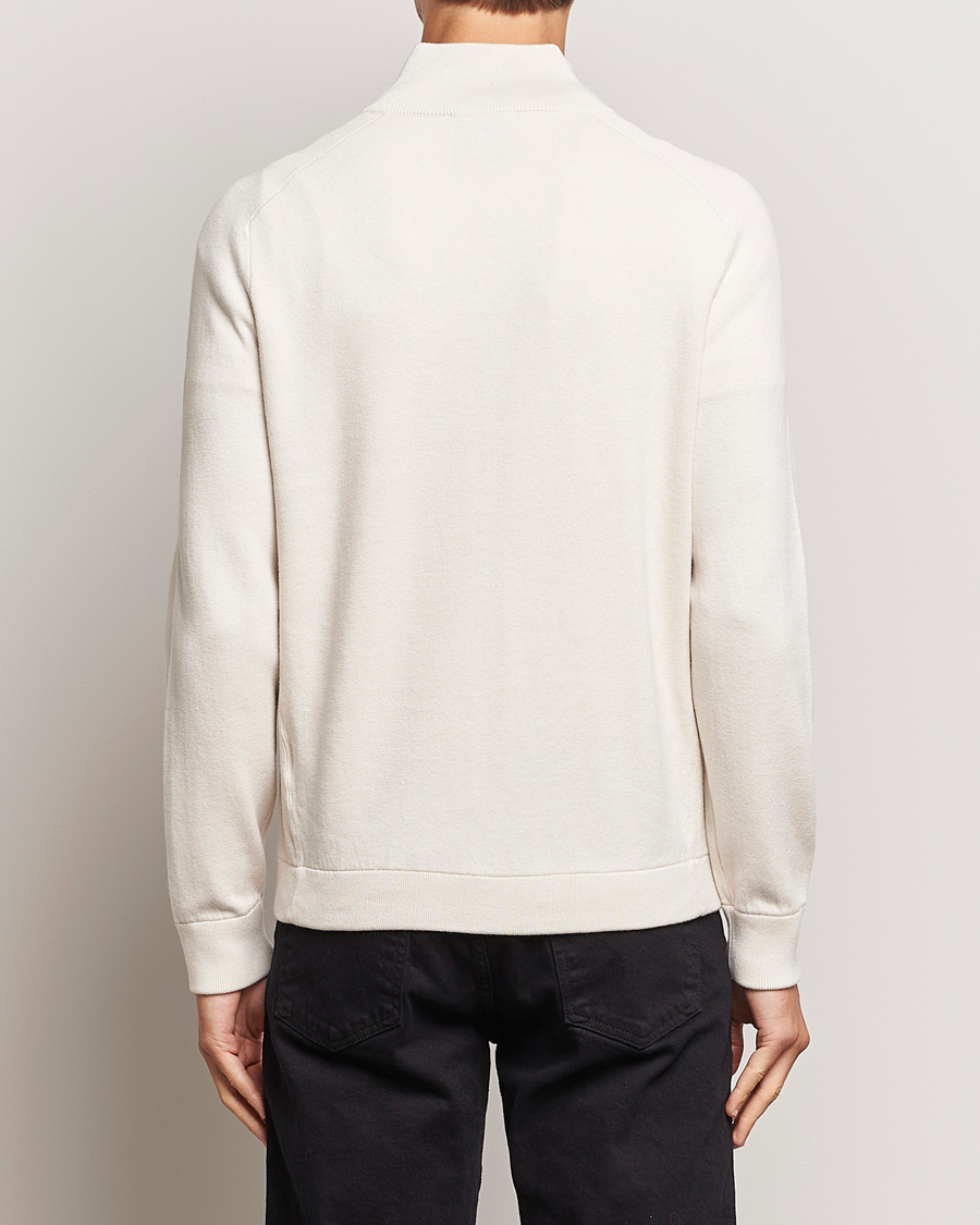 Men | Sweaters & Knitwear | BOSS BLACK | Medesimo Hybrid Full Zip Open White