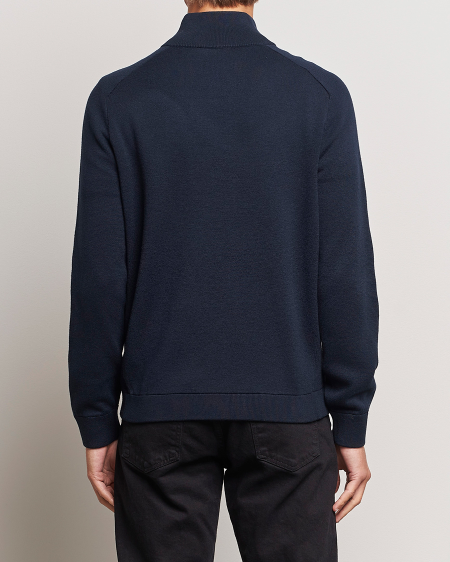 Men | Sweaters & Knitwear | BOSS BLACK | Medesimo Hybrid Full Zip Dark Blue