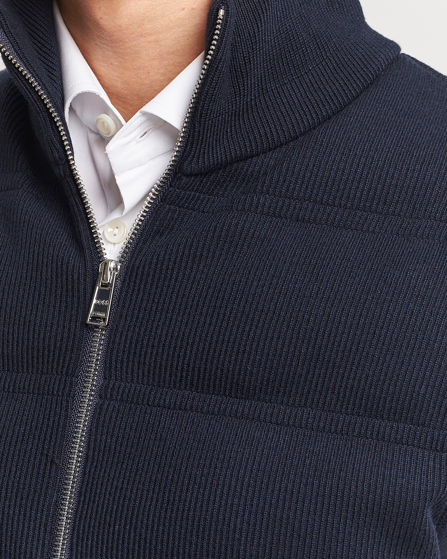 Men | Coats & Jackets | BOSS BLACK | Mandolino Corduroy Vest Dark Blue