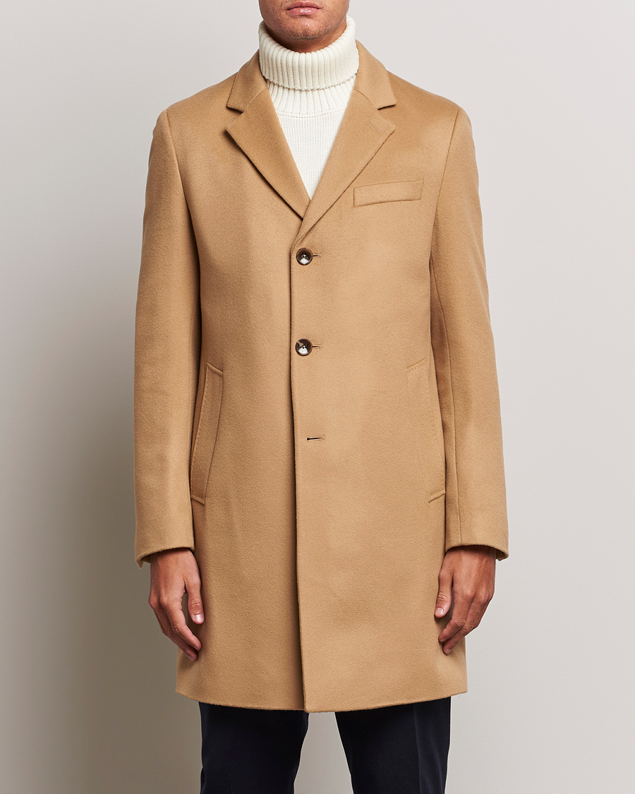 Men | Spring Jackets | BOSS BLACK | Hyde Wool/Cashmere Coat Medium Beige