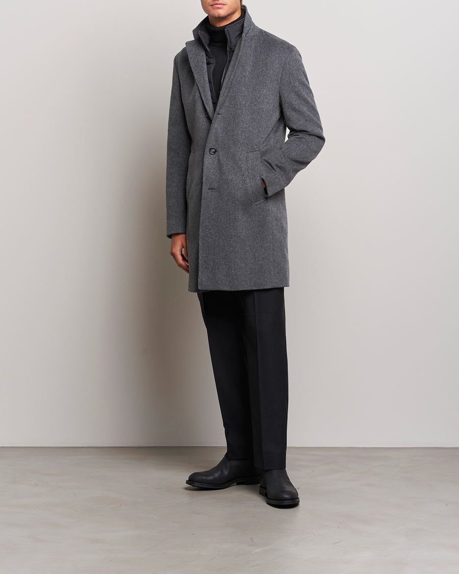 Men | Coats & Jackets | BOSS BLACK | Hyde Wool Bib Coat Medium Grey