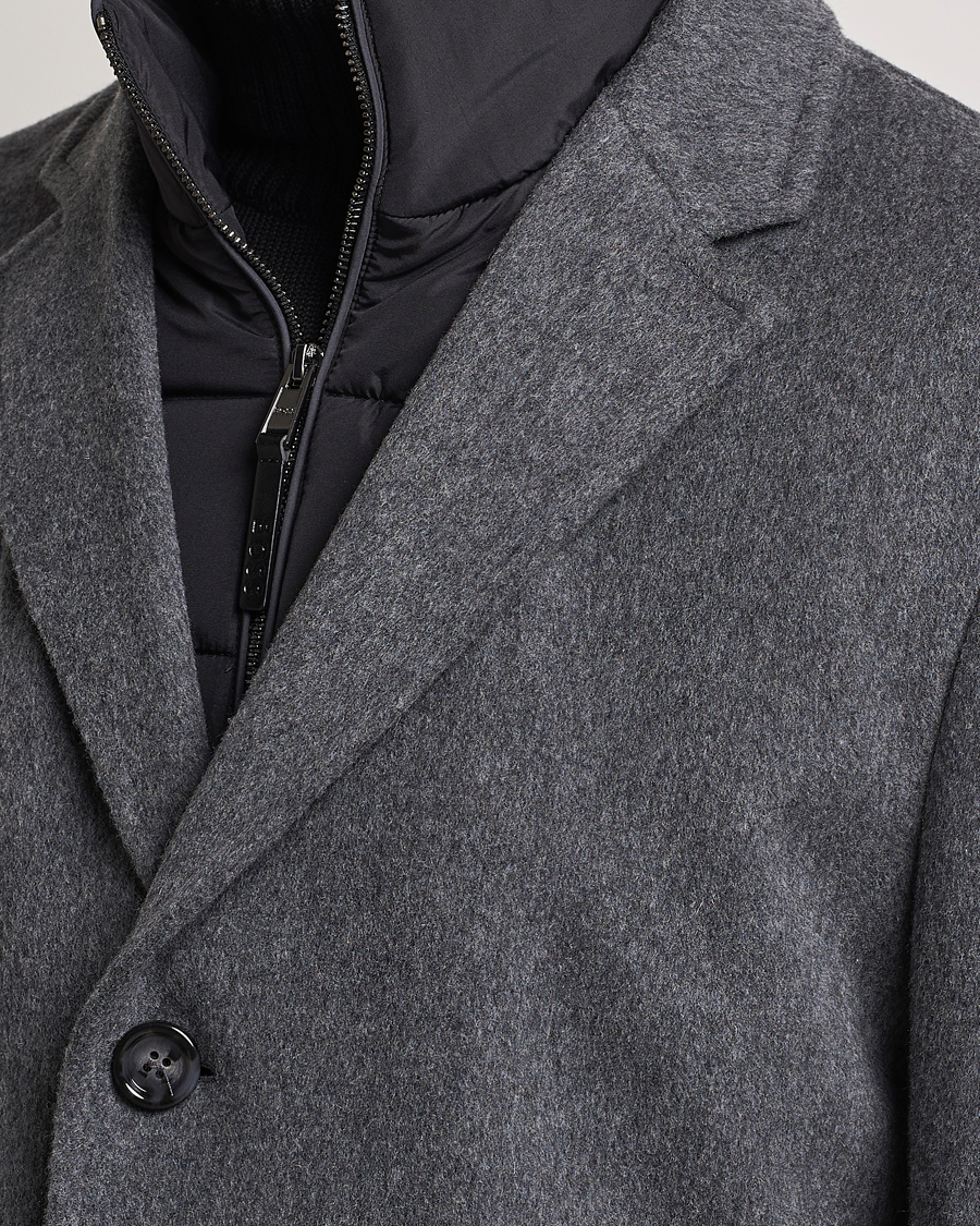 Men | Coats & Jackets | BOSS BLACK | Hyde Wool Bib Coat Medium Grey