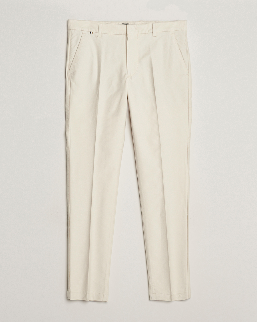 Men | Trousers | BOSS BLACK | Kaito1 Structured Chinos Open White
