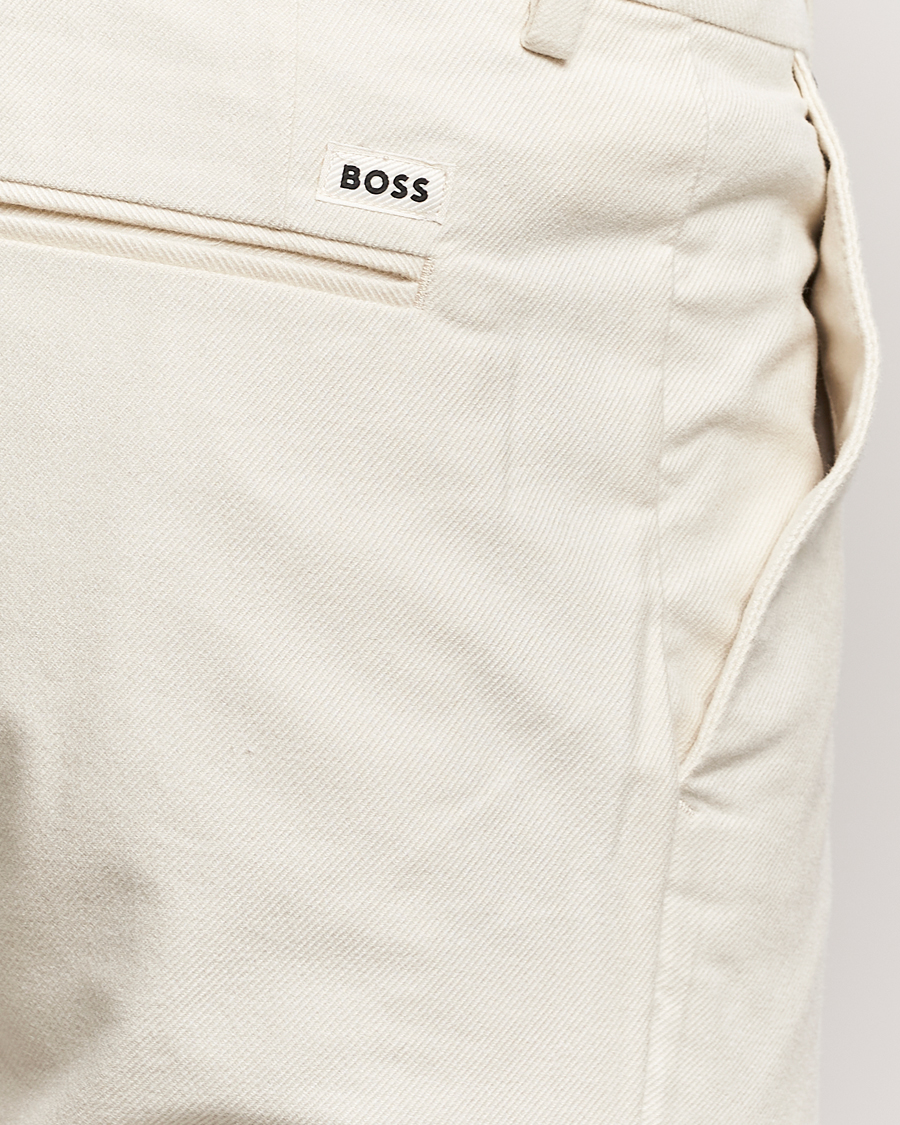 Men | Trousers | BOSS BLACK | Kaito1 Structured Chinos Open White