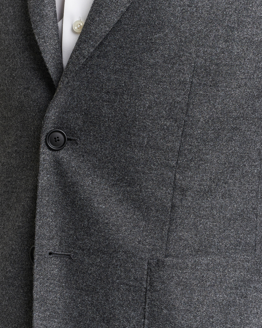 Men | Blazers | BOSS BLACK | Hanry Tech Flannel Blazer Dark Grey