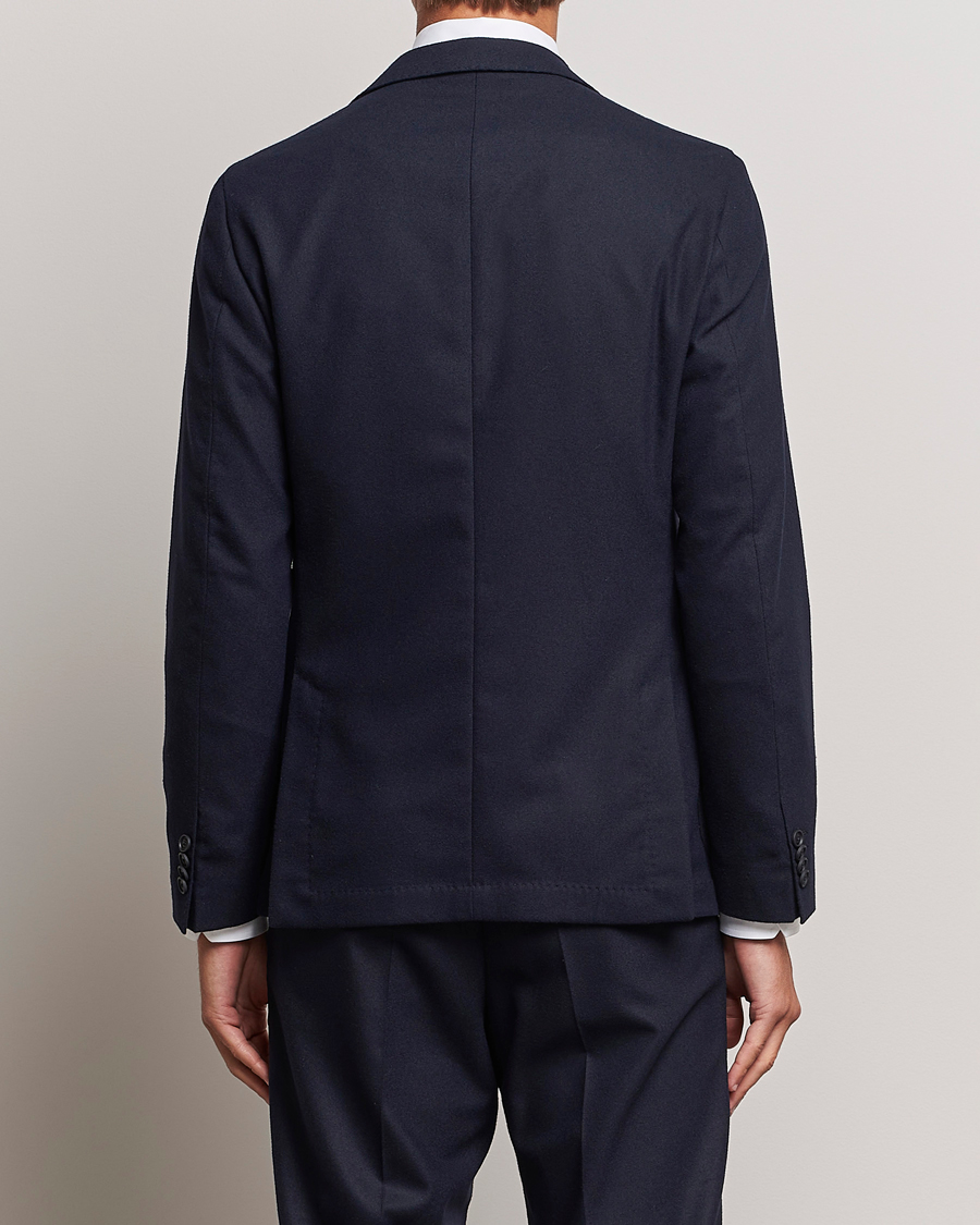 Men | Blazers | BOSS BLACK | Hanry Tech Flannel Blazer Dark Blue