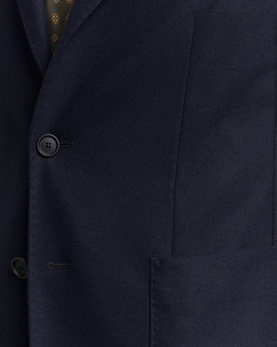 Men | Blazers | BOSS BLACK | Hanry Tech Flannel Blazer Dark Blue