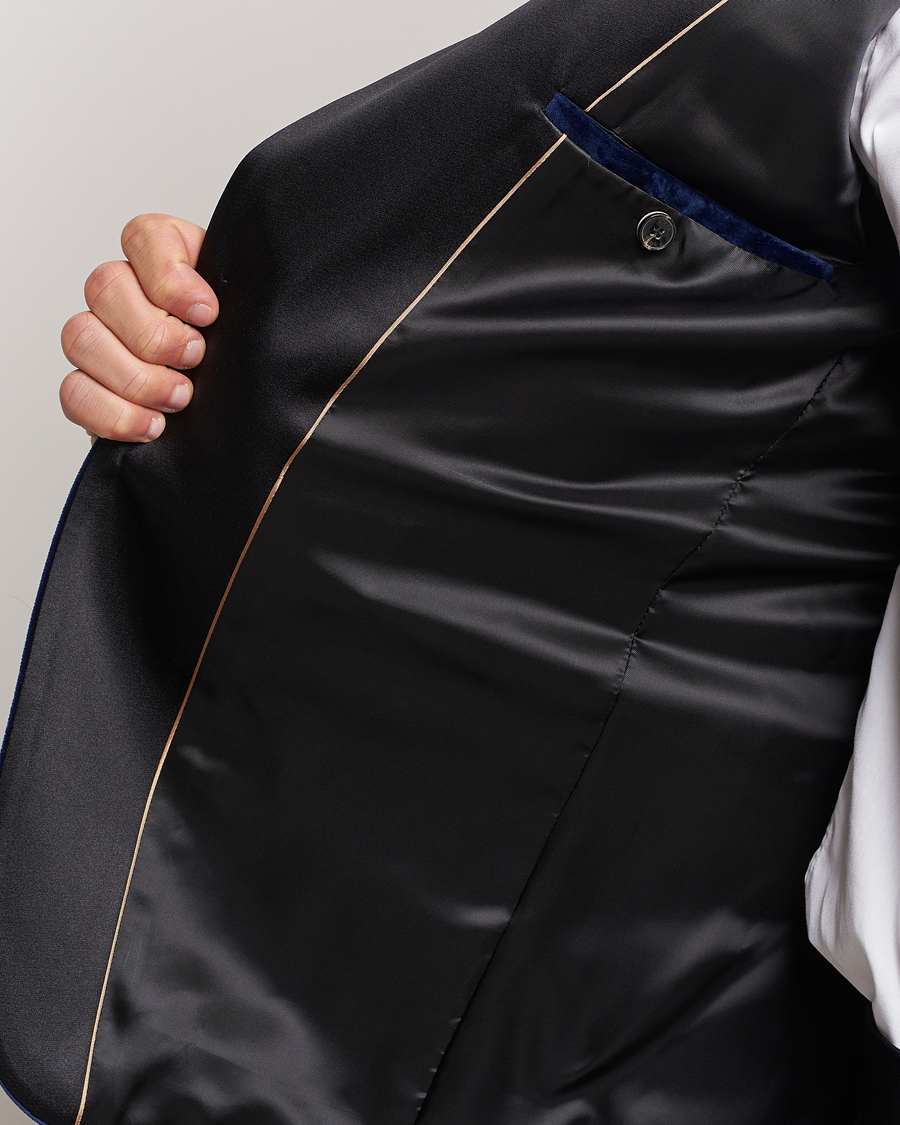 Men | Blazers | BOSS BLACK | Hutson Velvet Tuxedo Blazer Dark Blue