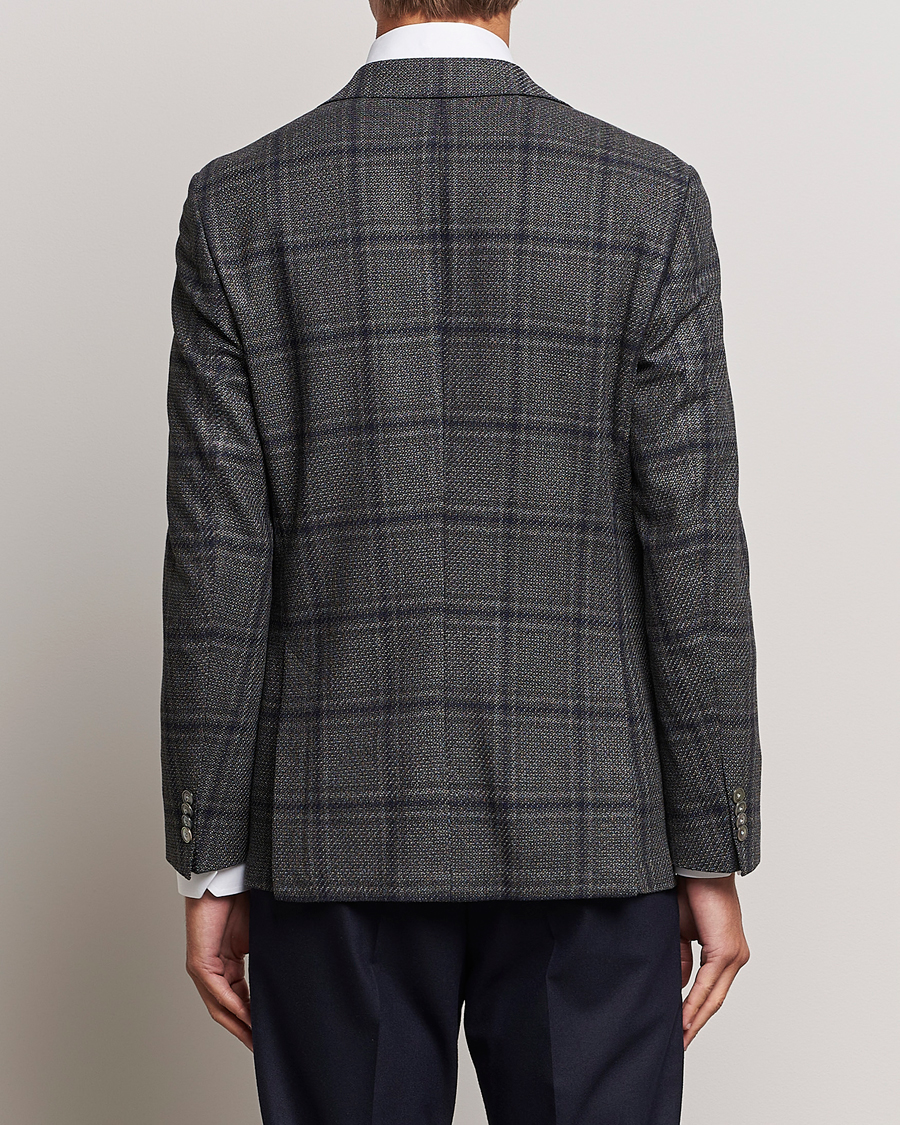 Men | Blazers | BOSS BLACK | Hutson Checked Wool Blazer Dark Grey