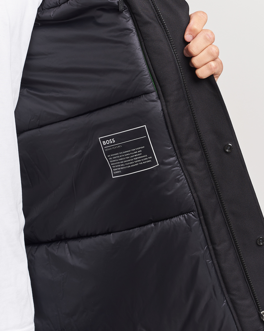 Men | Coats & Jackets | BOSS GREEN | Terry Parka Black