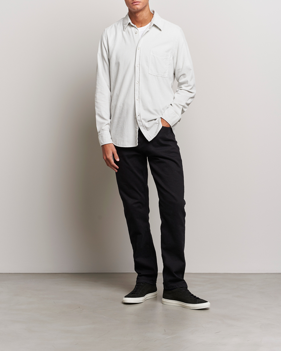 Men | Shirts | BOSS ORANGE | Relegant Corduroy Shirt Light Grey