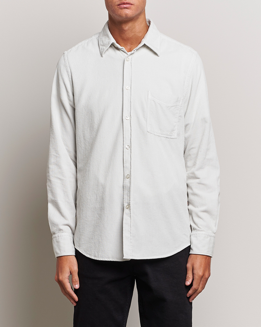 Men | Shirts | BOSS ORANGE | Relegant Corduroy Shirt Light Grey
