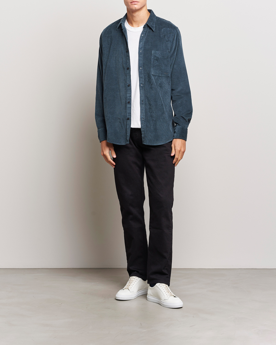 Men | Shirts | BOSS ORANGE | Relegant Corduroy Shirt Open Green