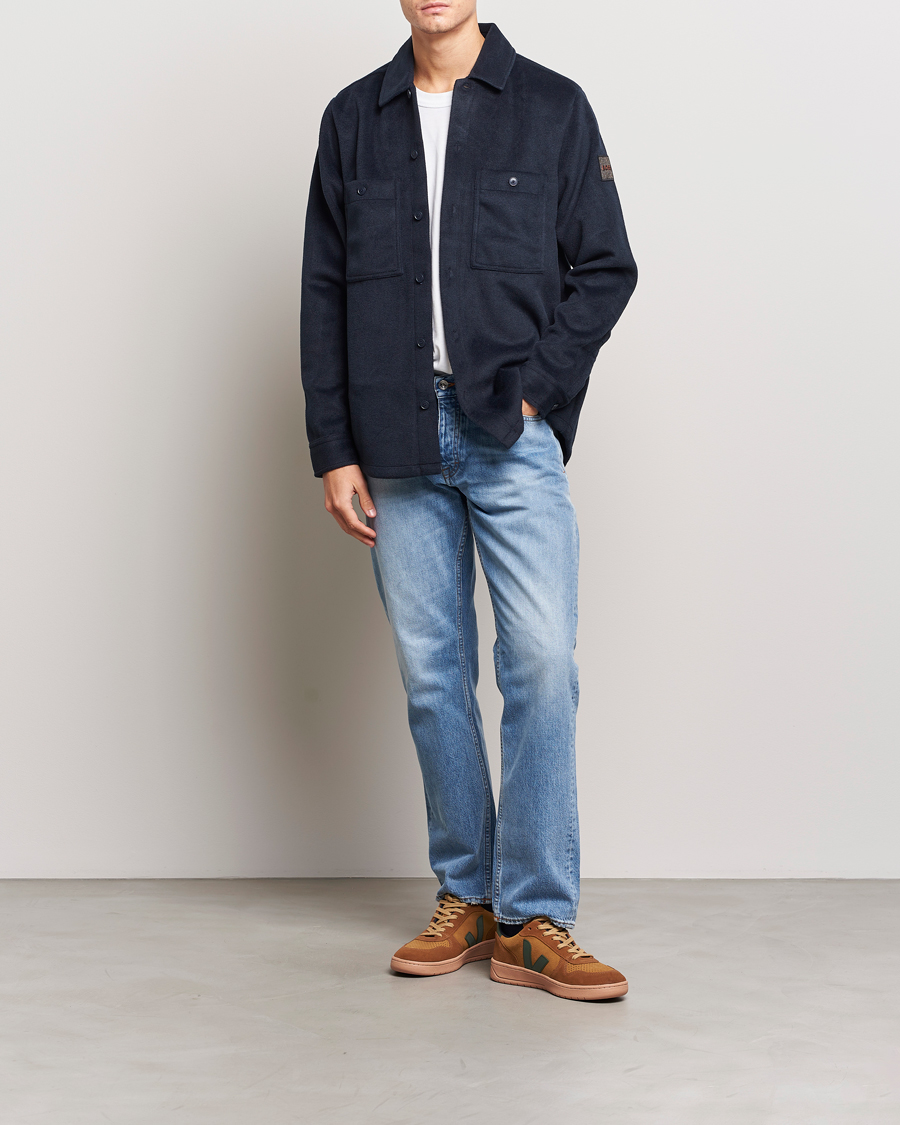 Men | Shirts | BOSS ORANGE | Locky Overshirt Dark Blue