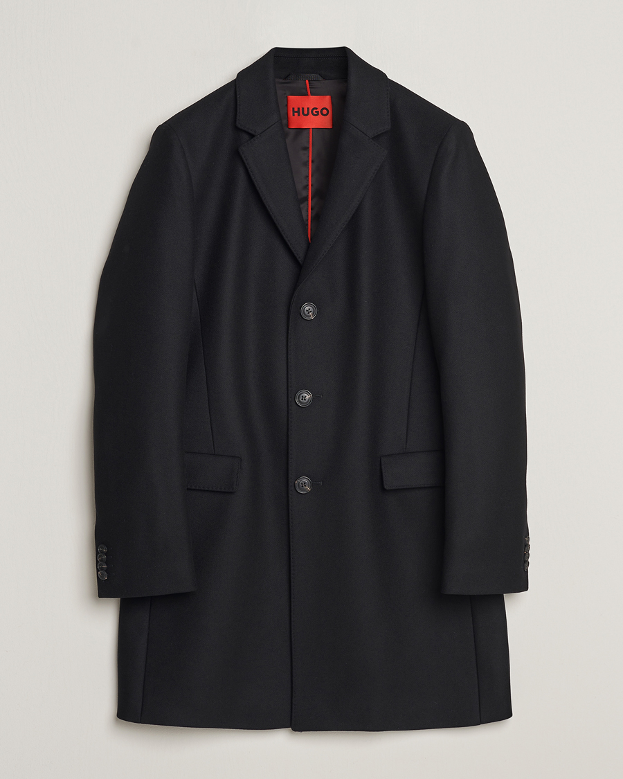 Men | Coats & Jackets | HUGO | Migor Wool Coat Black