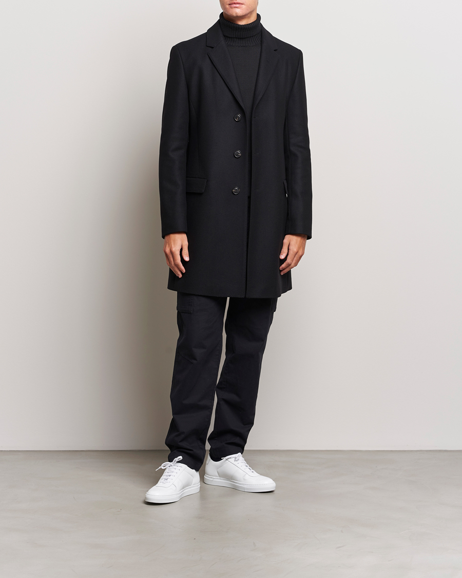 Men | Coats & Jackets | HUGO | Migor Wool Coat Black
