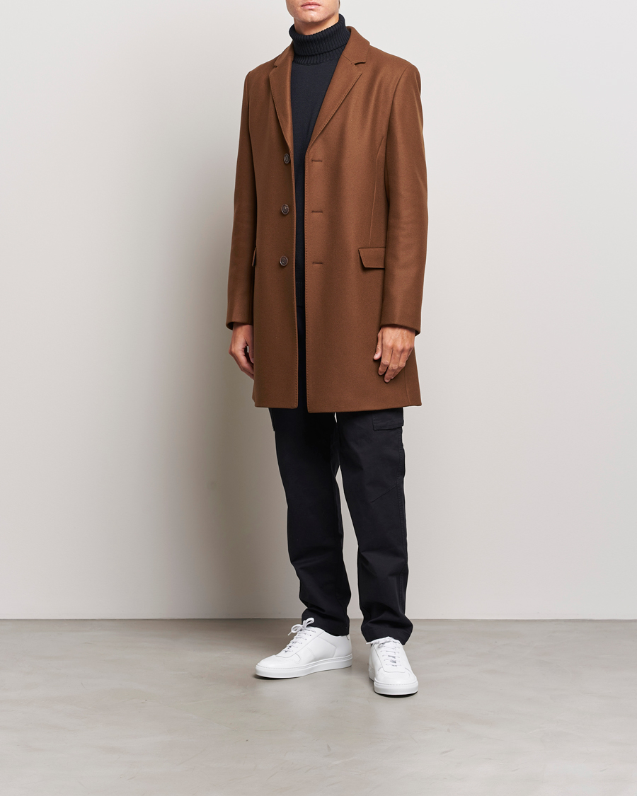 Men | Coats & Jackets | HUGO | Migor Wool Coat Rust