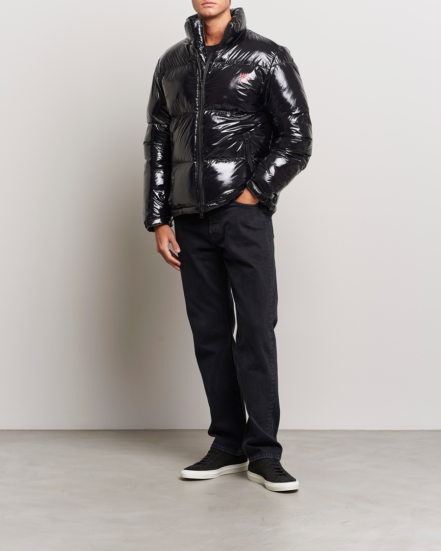 HUGO Biron Glossy Down Jacket Black at CareOfCarl.com