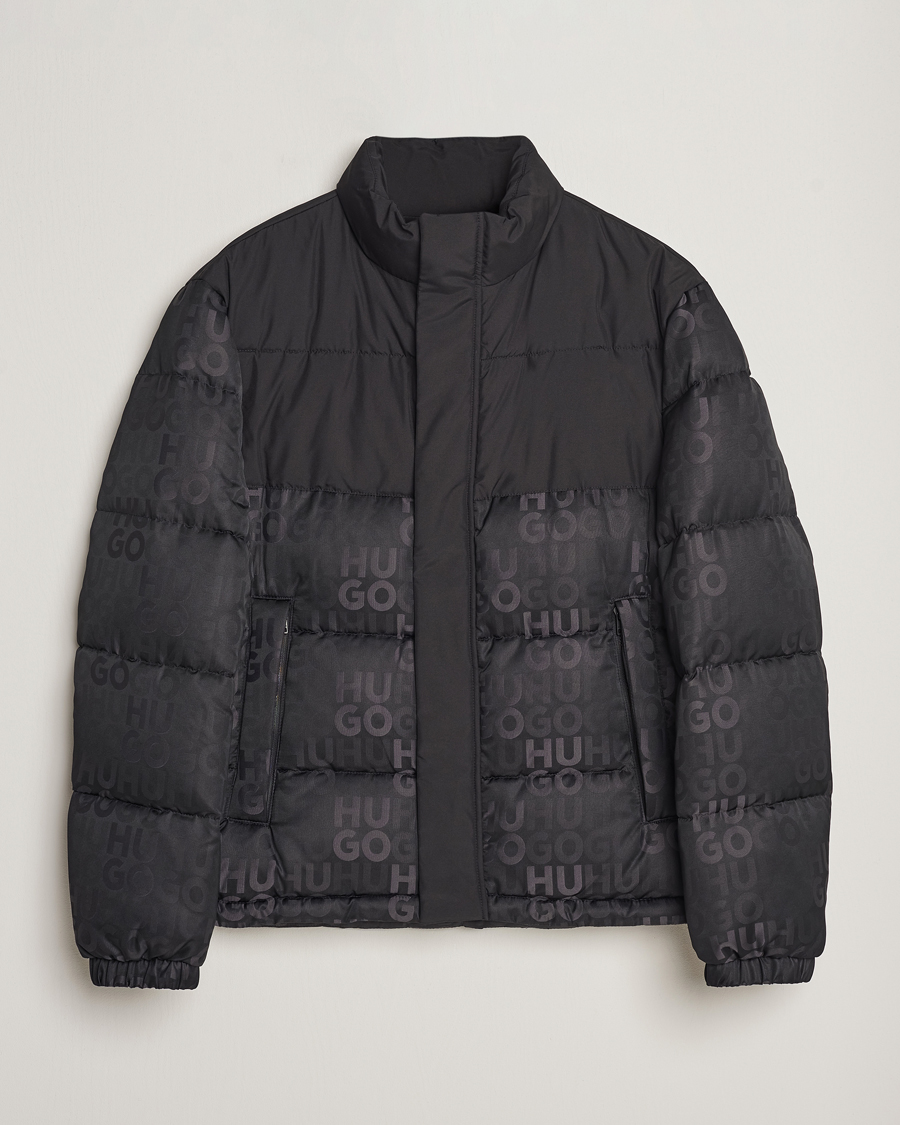 Men | Coats & Jackets | HUGO | Balto Monogram Down Jacket Black