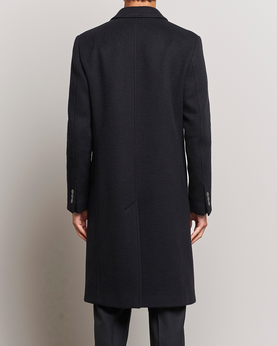 Men | Coats & Jackets | HUGO | Miroy Wool Double Breasted Coat Black