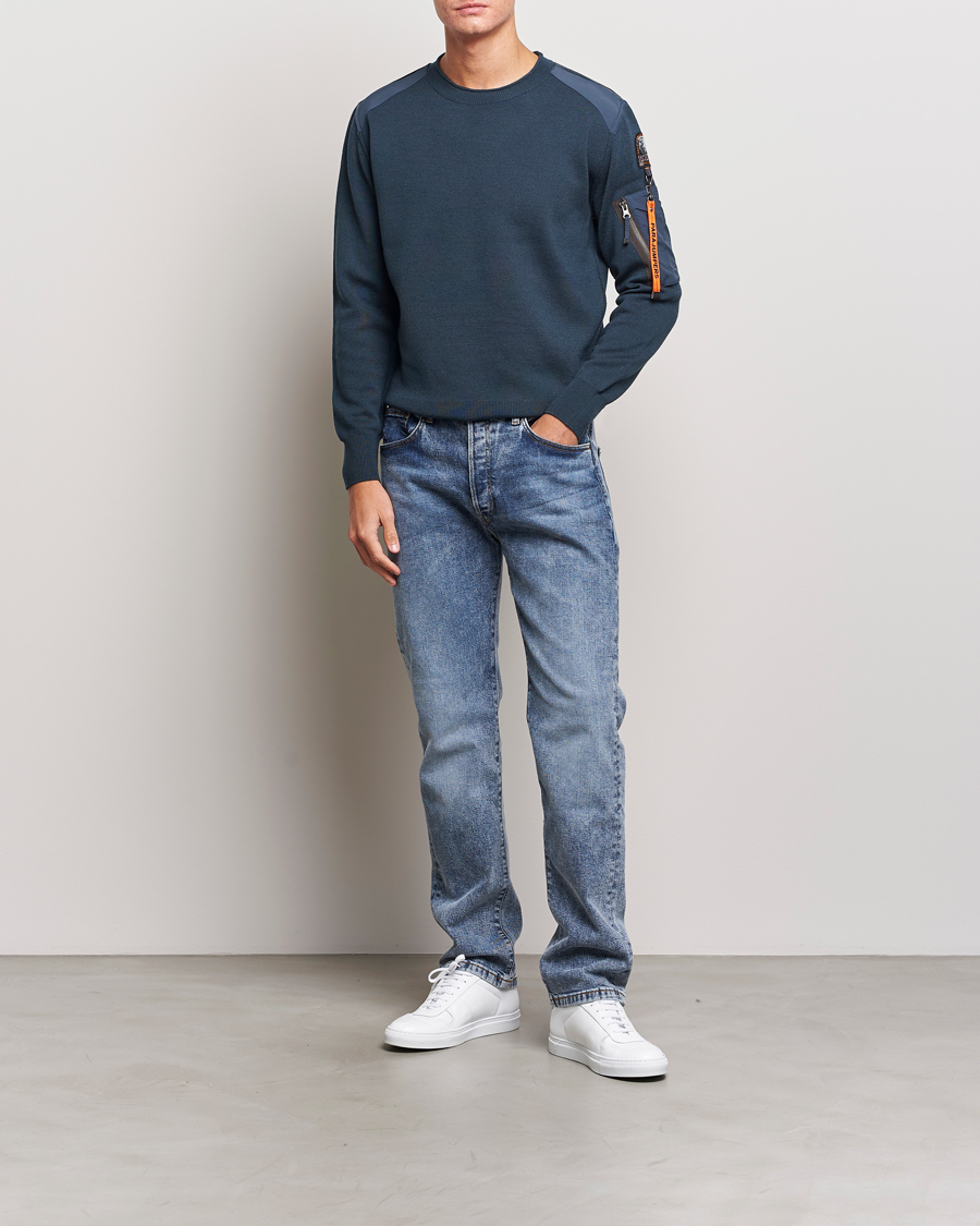 Men | Sweaters & Knitwear | Parajumpers | Braw Rescue Knitted Crew Neck Dark Avio