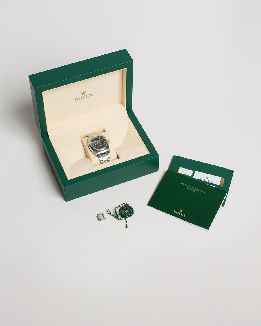 Men | Rolex Pre-Owned Datejust 116200 Oystert Perpetual Steel Black Steel Black | Rolex Pre-Owned | Datejust 116200 Oystert Perpetual Steel Black Steel Black