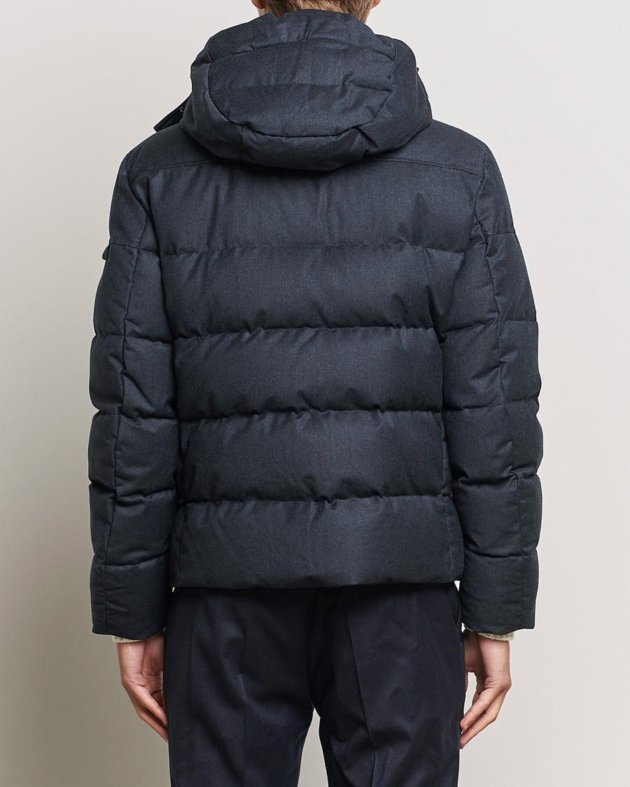 Men | Coats & Jackets | MooRER | Brett Wool/Cashmere Hooded Jacket Blue Grey