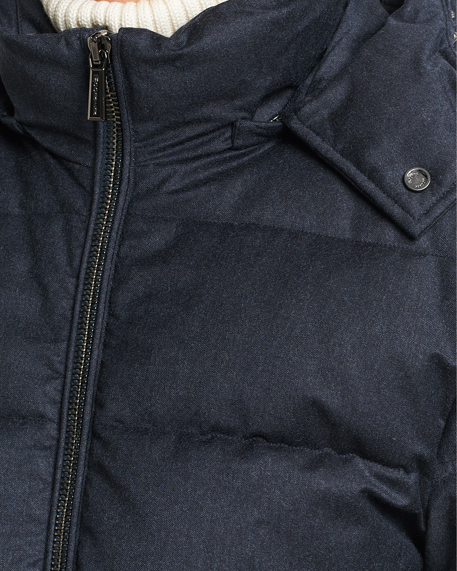 Men | Coats & Jackets | MooRER | Brett Wool/Cashmere Hooded Jacket Blue Grey