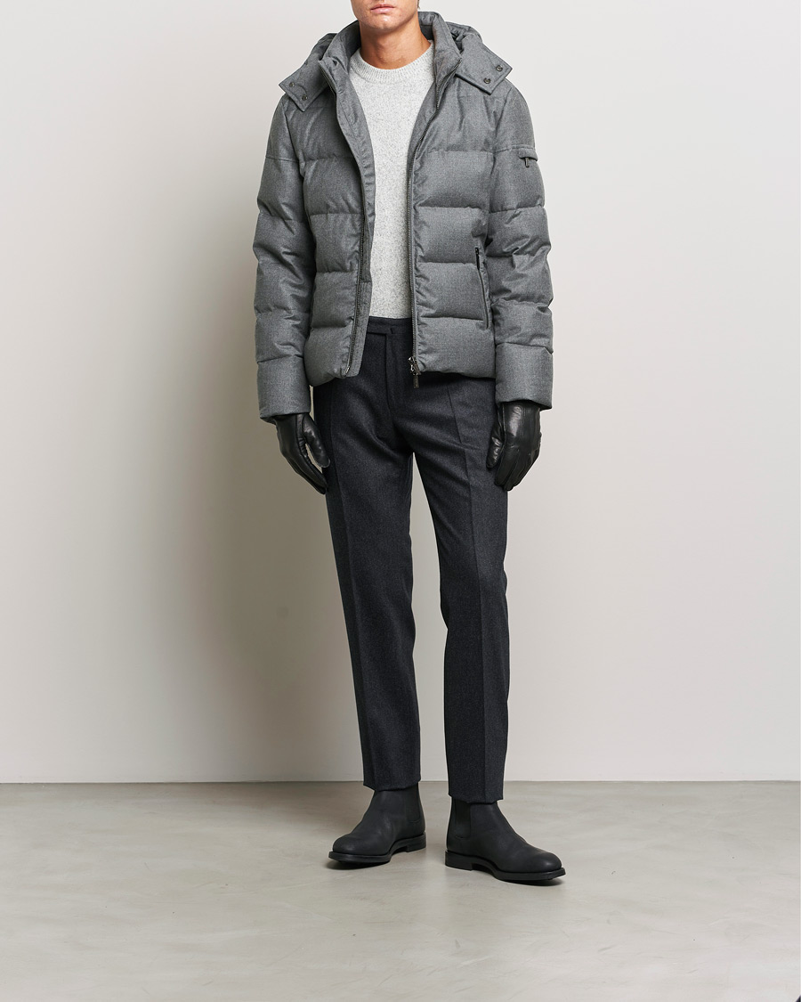 Men | Coats & Jackets | MooRER | Brett Wool/Cashmere Hooded Jacket Grey