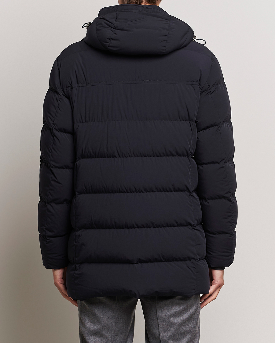 Men | Coats & Jackets | MooRER | Gorner Water resistant Nylon Parka Navy