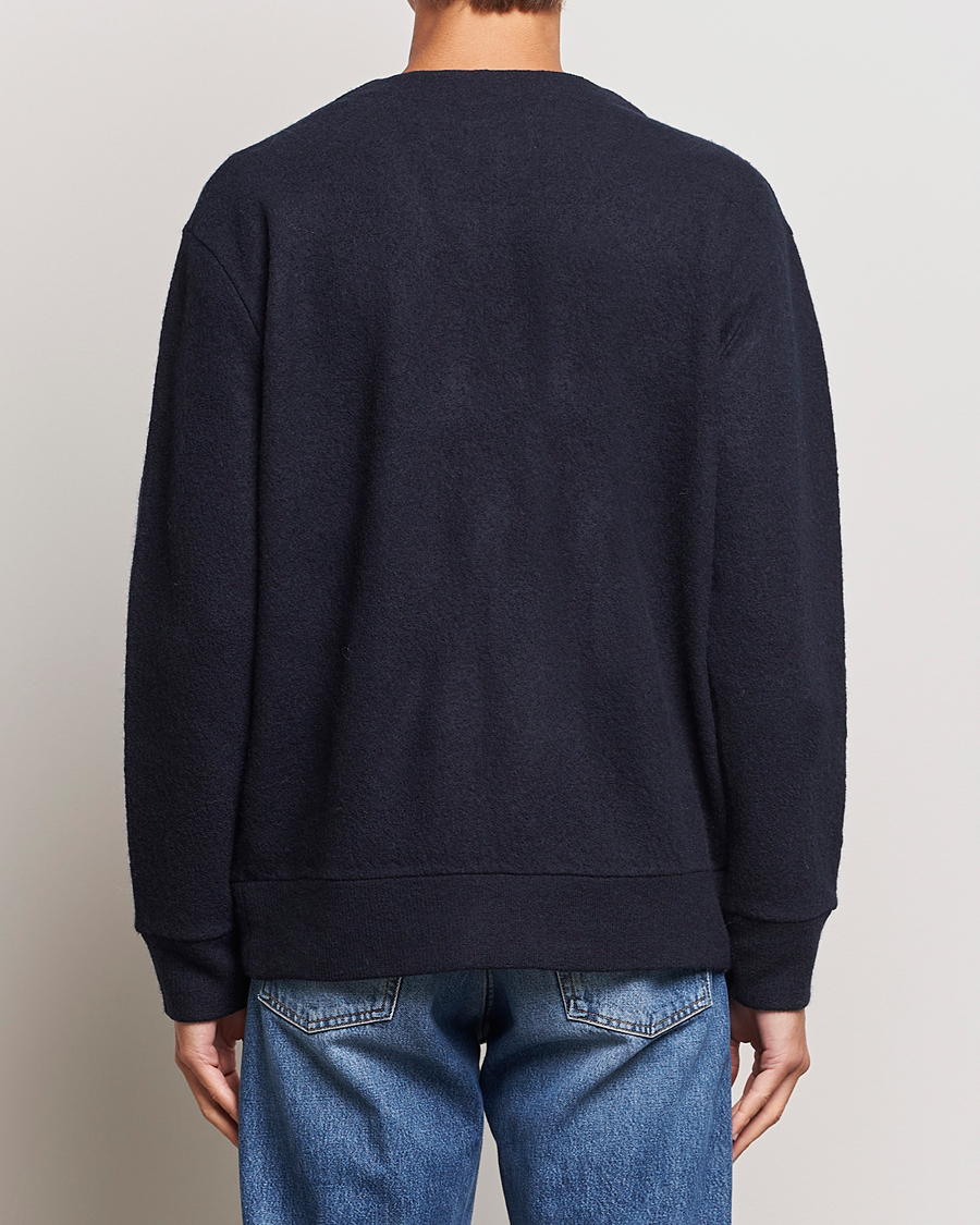 Men | Sweaters & Knitwear | NN07 | Ice Boiled Wool Cardigan Navy Blue