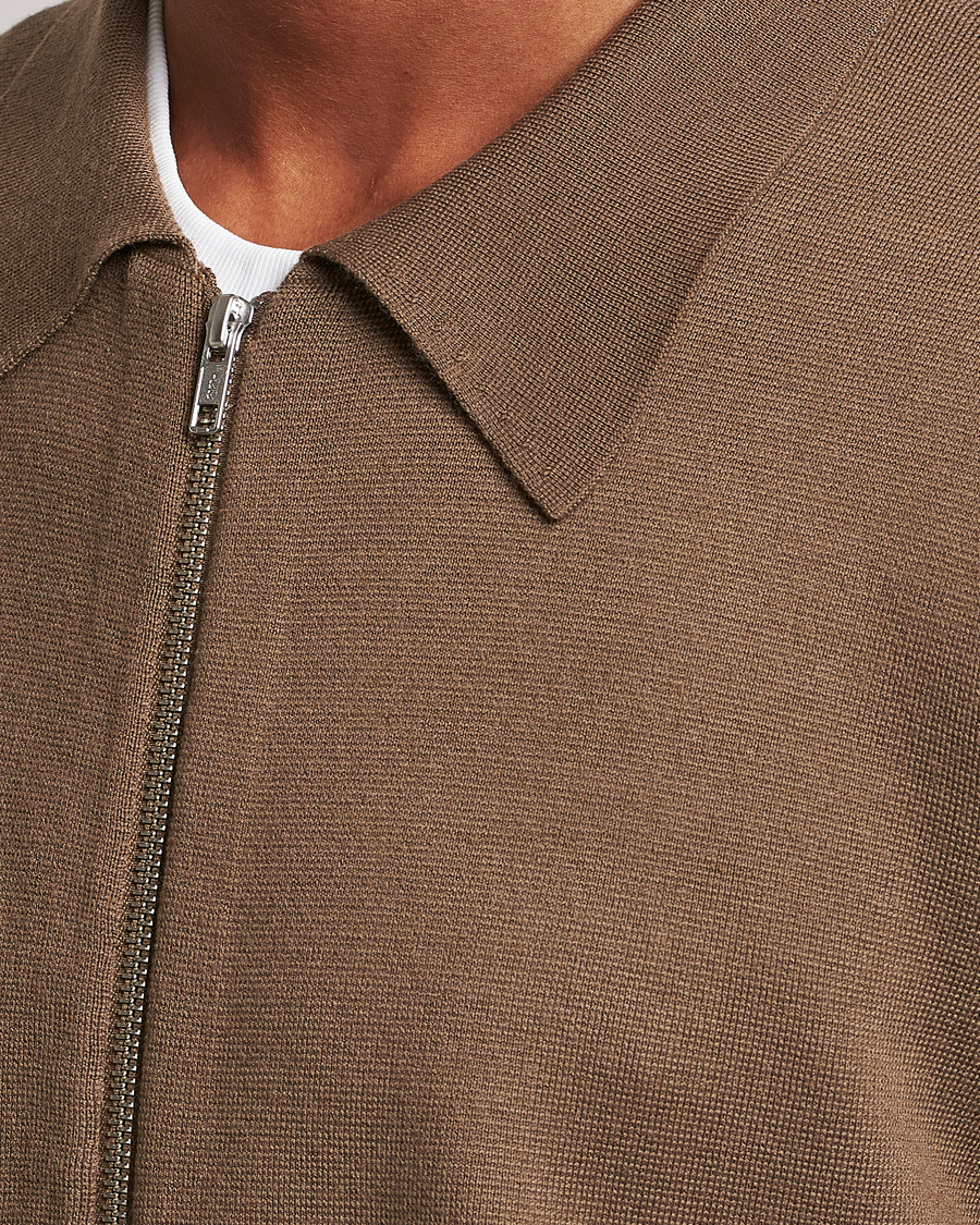 Men | Sweaters & Knitwear | NN07 | Harald Knitted Full Zip Shitake